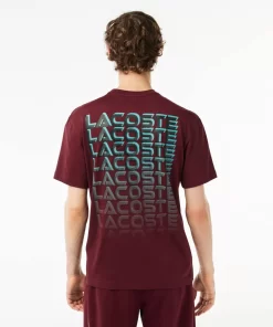 Lacoste T-Shirts>T-Shirt Aus Resistentem Baumwolljersey Burgunder Yup