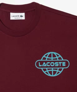 Lacoste T-Shirts>T-Shirt Aus Resistentem Baumwolljersey Burgunder Yup