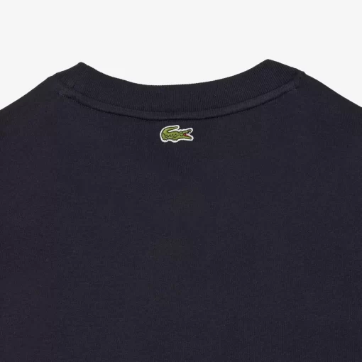 Lacoste T-Shirts>T-Shirt Mit Kultigem Croc Navy Blau Hde