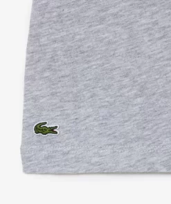 Lacoste Mädchenkleidung>T-Shirt Mit Maskottchen-Aufdruck Heidekraut Grau Cca