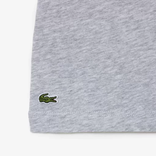 Lacoste Mädchenkleidung>T-Shirt Mit Maskottchen-Aufdruck Heidekraut Grau Cca