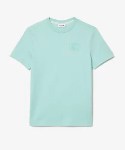 Lacoste T-Shirts>T-Shirt Mit Signatur-Aufdruck Pastille Minzgrun Lgf