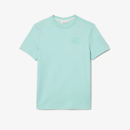 Lacoste T-Shirts>T-Shirt Mit Signatur-Aufdruck Pastille Minzgrun Lgf