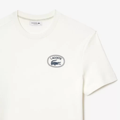 Lacoste T-Shirts>T-Shirt Mit Signatur-Aufdruck Weis 70V