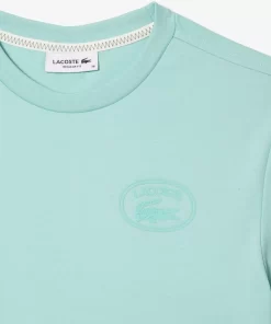 Lacoste T-Shirts>T-Shirt Mit Signatur-Aufdruck Pastille Minzgrun Lgf