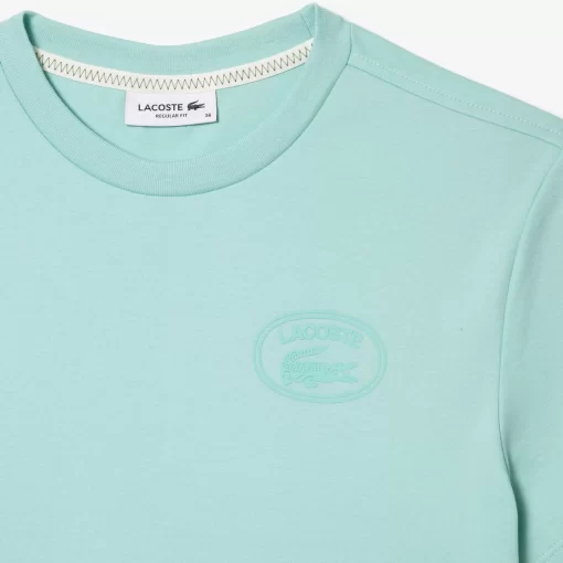 Lacoste T-Shirts>T-Shirt Mit Signatur-Aufdruck Pastille Minzgrun Lgf