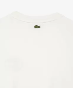 Lacoste T-Shirts>T-Shirt Mit Signatur-Aufdruck Weis 70V