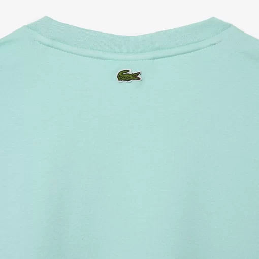 Lacoste T-Shirts>T-Shirt Mit Signatur-Aufdruck Pastille Minzgrun Lgf