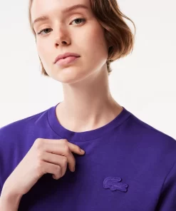 Lacoste T-Shirts>T-Shirt Mit Strukturiertem Krokodil Lila Sni