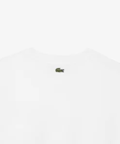 Lacoste T-Shirts>T-Shirt Mit Strukturiertem Krokodil Weis 70V