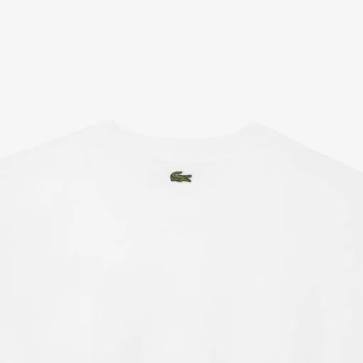 Lacoste T-Shirts>T-Shirt Mit Strukturiertem Krokodil Weis 70V