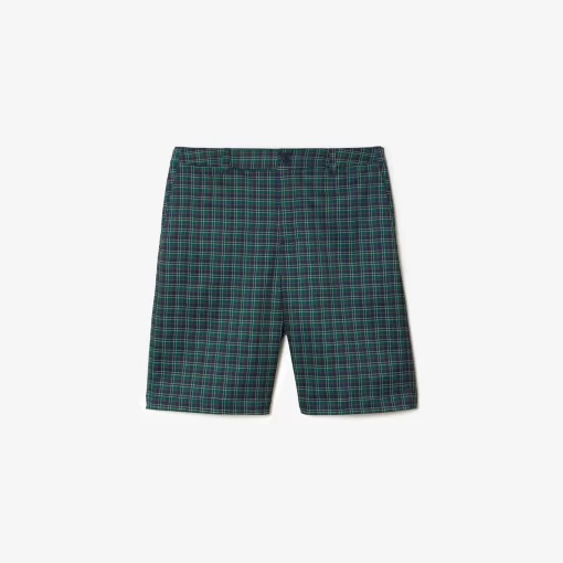 Lacoste Golf>Ultra-Dry Bermuda-Shorts Mit Karos Navy Blau / Rot / Gelb Iq6