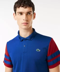 Lacoste Tennis>Ultra-Dry Colourblock Tennis Poloshirt Navy Blau / Burgunder Is4