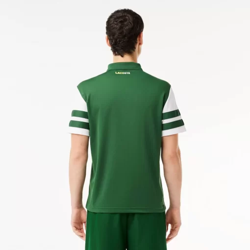 Lacoste Tennis>Ultra-Dry Colourblock Tennis Poloshirt Grun / Weis 291