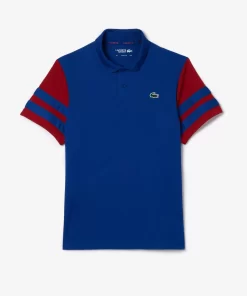 Lacoste Tennis>Ultra-Dry Colourblock Tennis Poloshirt Navy Blau / Burgunder Is4