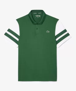 Lacoste Tennis>Ultra-Dry Colourblock Tennis Poloshirt Grun / Weis 291