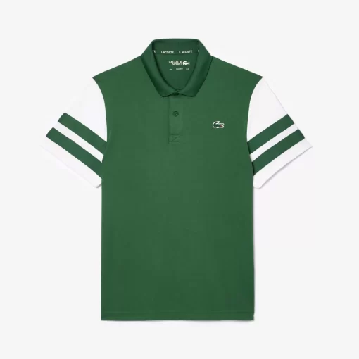 Lacoste Tennis>Ultra-Dry Colourblock Tennis Poloshirt Grun / Weis 291