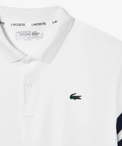 Lacoste Tennis>Ultra-Dry Colourblock Tennis Poloshirt Weis / Navy Blau 522