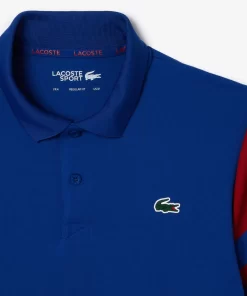 Lacoste Tennis>Ultra-Dry Colourblock Tennis Poloshirt Navy Blau / Burgunder Is4