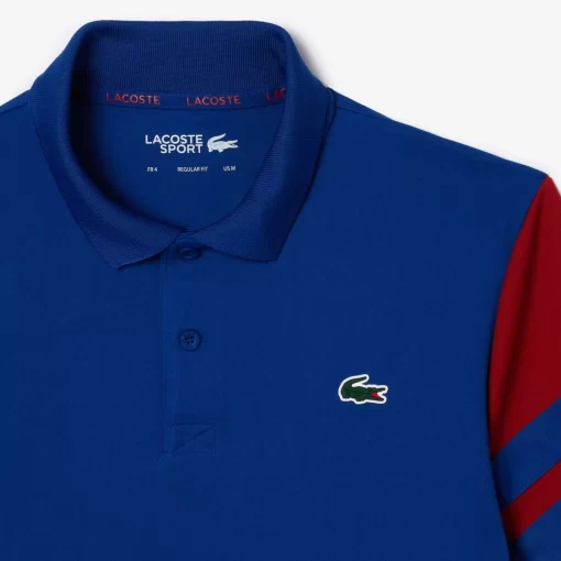 Lacoste Tennis>Ultra-Dry Colourblock Tennis Poloshirt Navy Blau / Burgunder Is4