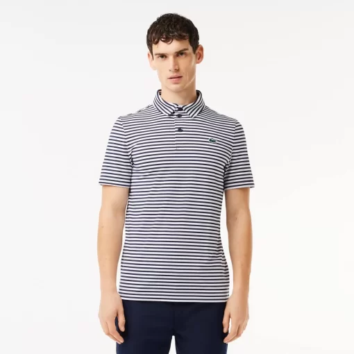 Lacoste Golf>Ultra-Dry Golf Poloshirt Mit Stretch Und Uv-Schutz Navy Blau / Weis 525