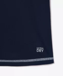 Lacoste Sportbekleidung>Ultra-Dry Sport Stretch T-Shirt Navy Blau / Hellblau Wb3