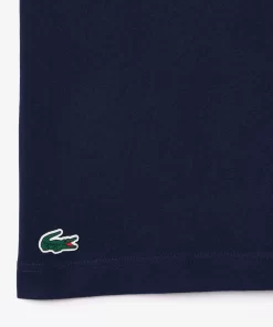 Lacoste Sportbekleidung>Ultra-Dry Sport T-Shirt Mit Croc Aufdruck Navy Blau / Grun / Weis Tr1