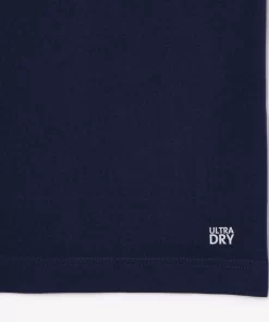 Lacoste Sportbekleidung>Ultra-Dry Sport T-Shirt Mit Croc Aufdruck Navy Blau / Grun / Weis Tr1