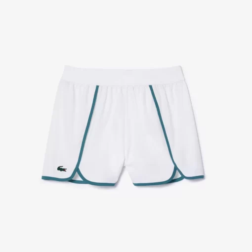 Lacoste Sportbekleidung>Ultra-Dry Stretch Colour-Block Sport Shorts Weis / Blau Iv2