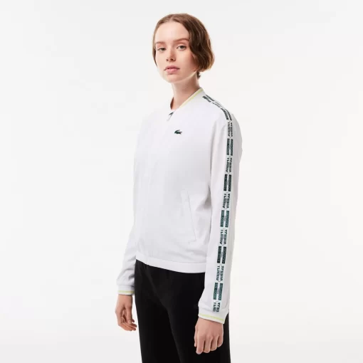 Lacoste Fitnessstudio & Training>Ultra-Dry Tennisjacke Aus Recycelten Fasern Weis 001