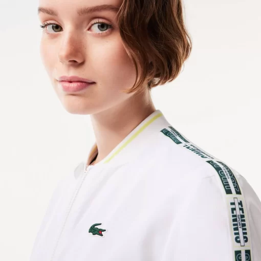 Lacoste Fitnessstudio & Training>Ultra-Dry Tennisjacke Aus Recycelten Fasern Weis 001