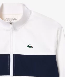 Lacoste Sportbekleidung>Ultra-Dry Tennisjacke Mit Colorblock Weis / Navy Blau 522