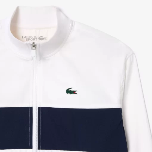 Lacoste Sportbekleidung>Ultra-Dry Tennisjacke Mit Colorblock Weis / Navy Blau 522