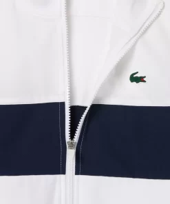 Lacoste Sportbekleidung>Ultra-Dry Tennisjacke Mit Colorblock Weis / Navy Blau 522