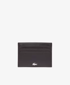 Lacoste Geldbörsen & Kleinlederwaren>Unisex Fitzgerald Kartenetui Aus Leder Dark Brown 028