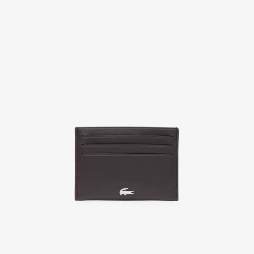 Lacoste Geldbörsen & Kleinlederwaren>Unisex Fitzgerald Kartenetui Aus Leder Dark Brown 028