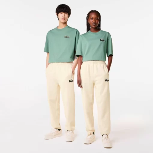 Lacoste Hosen & Shorts>Unisex Jogger Trainingshose Aus Bio-Baumwollfleece Creme Xfj