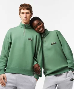 Lacoste Sweatshirts>Unisex Jogger-Sweatshirt Aus Bio-Baumwolle Mit Hohem Kragen Khaki Grun Kx5