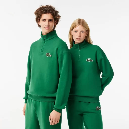 Lacoste Sweatshirts>Unisex Jogger-Sweatshirt Aus Bio-Baumwolle Mit Hohem Kragen Grun Cnq