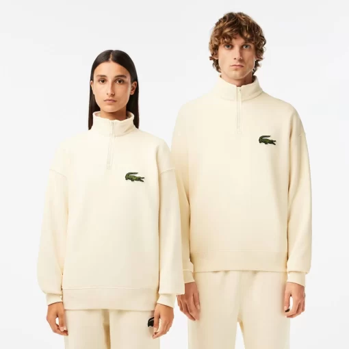 Lacoste Sweatshirts>Unisex Jogger-Sweatshirt Aus Bio-Baumwolle Mit Hohem Kragen Creme Xfj