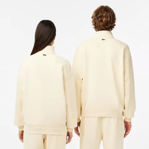 Lacoste Sweatshirts>Unisex Jogger-Sweatshirt Aus Bio-Baumwolle Mit Hohem Kragen Creme Xfj