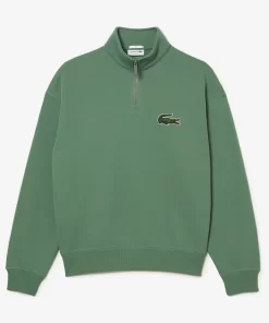 Lacoste Sweatshirts>Unisex Jogger-Sweatshirt Aus Bio-Baumwolle Mit Hohem Kragen Khaki Grun Kx5