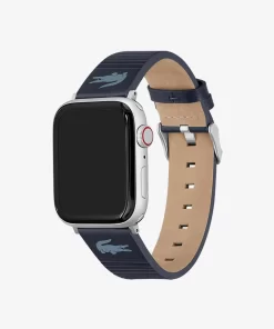 Lacoste Uhren>Unisex Apple Watch-Lederband In Blau Blau 000