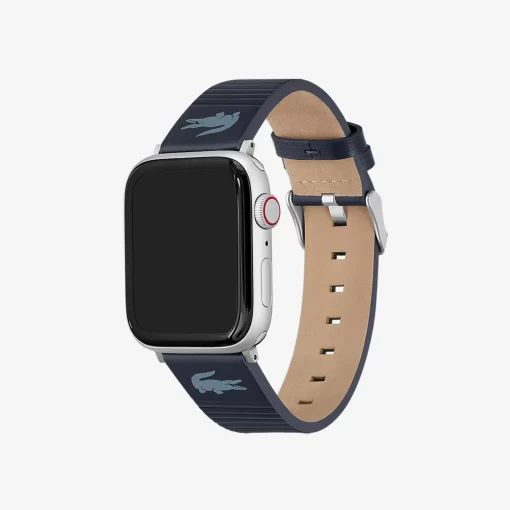 Lacoste Uhren>Unisex Apple Watch-Lederband In Blau Blau 000