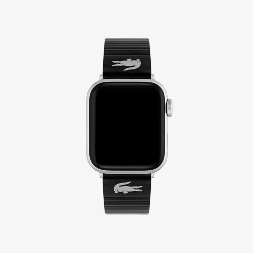 Lacoste Uhren>Unisex Apple Watch-Lederband In Schwarz Schwarz 000