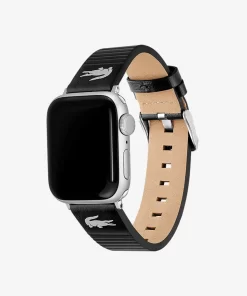 Lacoste Uhren>Unisex Apple Watch-Lederband In Schwarz Schwarz 000