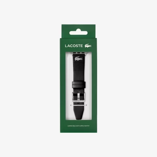 Lacoste Uhren>Unisex Apple Watch-Lederband In Schwarz Schwarz 000