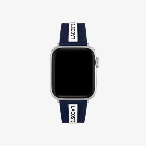 Lacoste Uhren>Unisex Apple Watch-Silikonband In Blau Blau 000