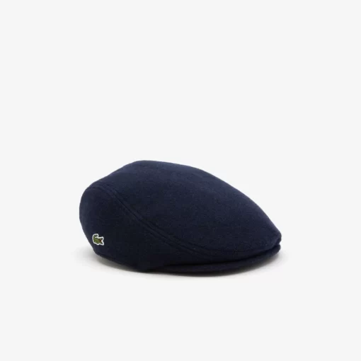 Lacoste Caps & Hüte>Unisex Baskenmutze Mit Wolltextur Navy Blau 166