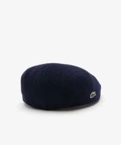 Lacoste Caps & Hüte>Unisex Baskenmutze Mit Wolltextur Navy Blau 166